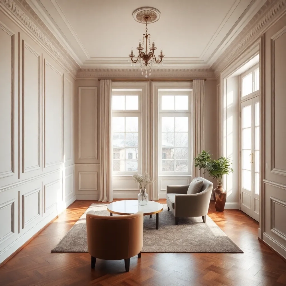 Klasyczne i eleganckie wykończenie mieszkania w Warszawie
