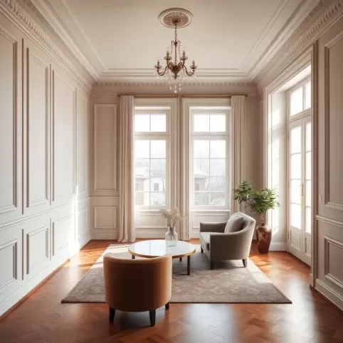 Klasyczne i eleganckie wykończenie mieszkania w Warszawie